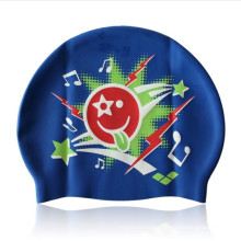 Silicone Pure Colors 50g Waterproof  Swimming Caps Custom Logo Printed Silicone Swim Caps